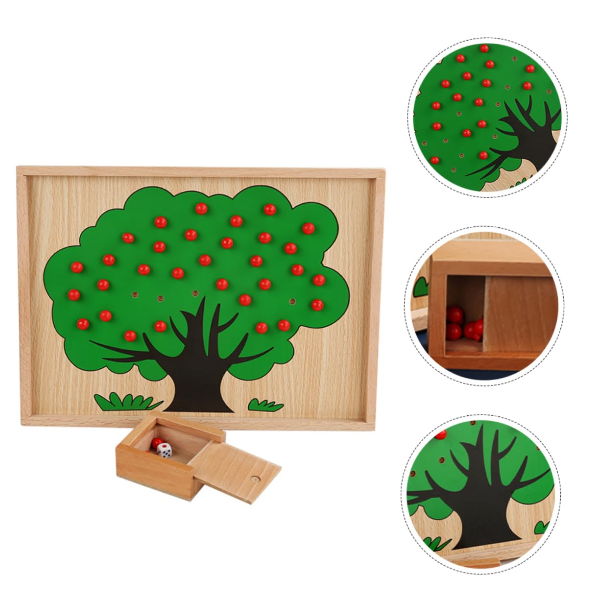 Amazon.co.jp: FUNNETOYU モンテッソーリ教育補助具 りんごの木